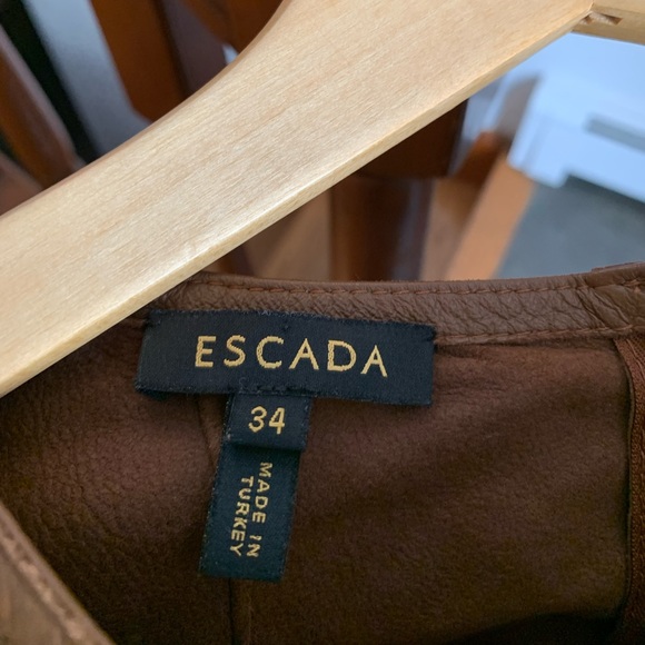 Escada Soft Luxurious Leather Weave Blouse - Picture 6 of 15